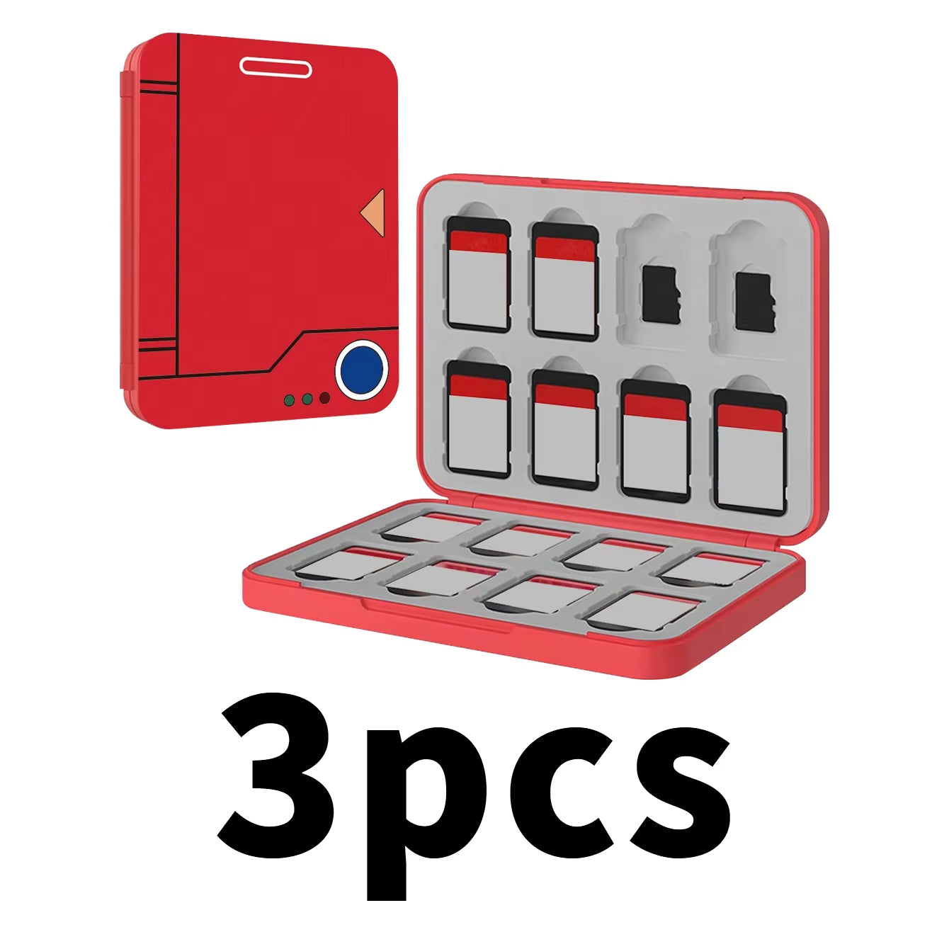 Suitable for Switch Game Card Magnetic Absorption Cassette Reader 16 in 1 Red