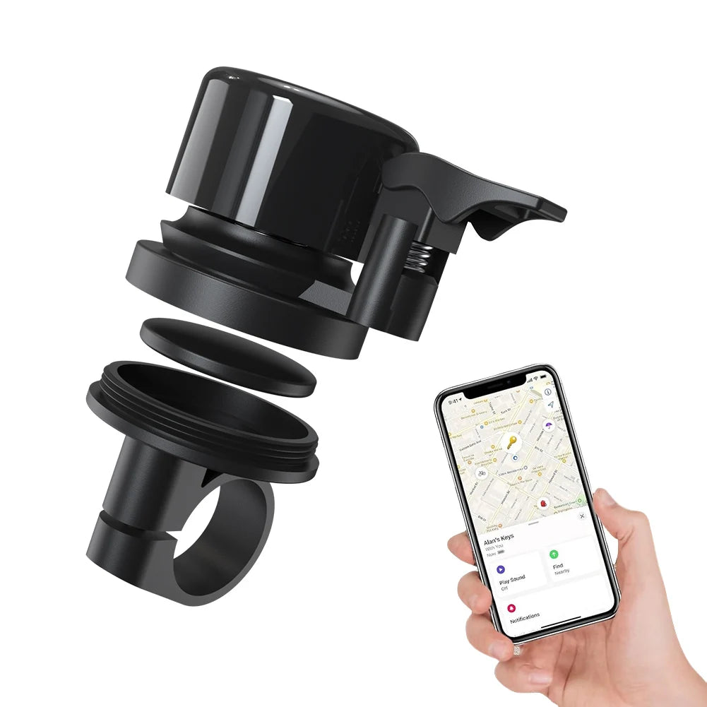 Bicycle Bell for Apple Airtag Bike Mount Bicycle Bell Waterproof Anti-Theft for Air Tag GPS Tracker under Bike Bell Holder