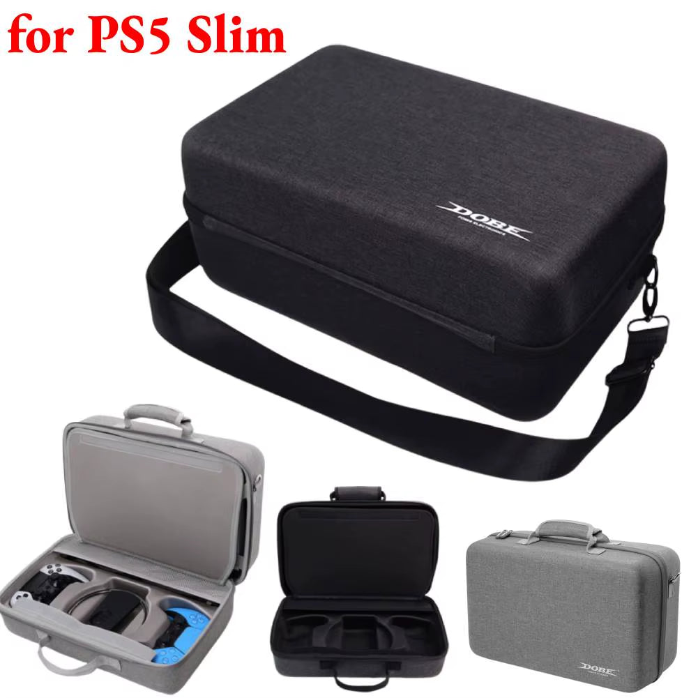 Hard Carrying Case for PS5 Slim Organizer Protective Case Large Capacity Storage Bag for Playstation 5 Slim Disc/Digital Edition