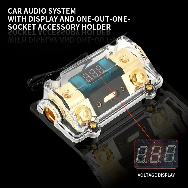 Car Audio Power Fuse Box With Display 150A Digital Circuit Breaker, Vehicle Audio Overload Protection Safety Device