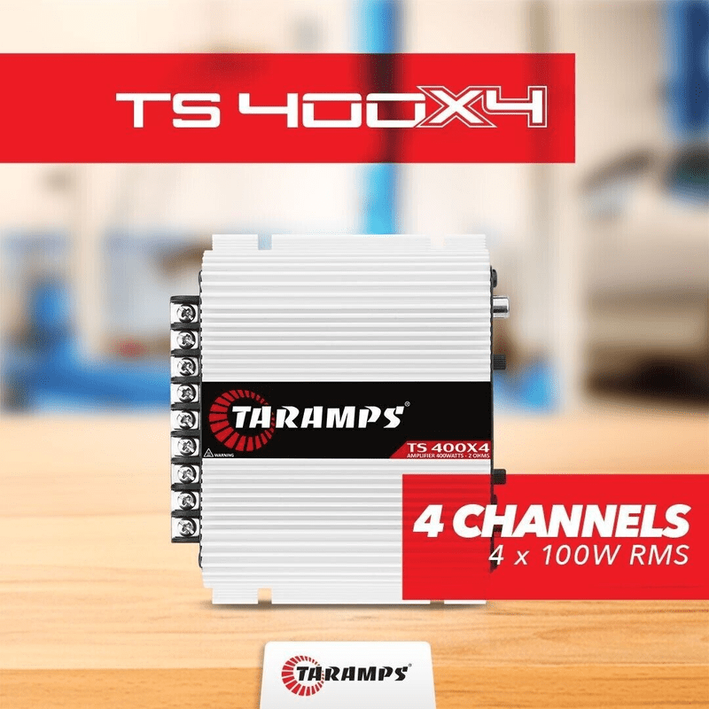 TS400X4 400W RMS 4 Channel Amplifier Ultra Compact Class D 2 Ohm Stable for Car Audio Systems Ships from USA