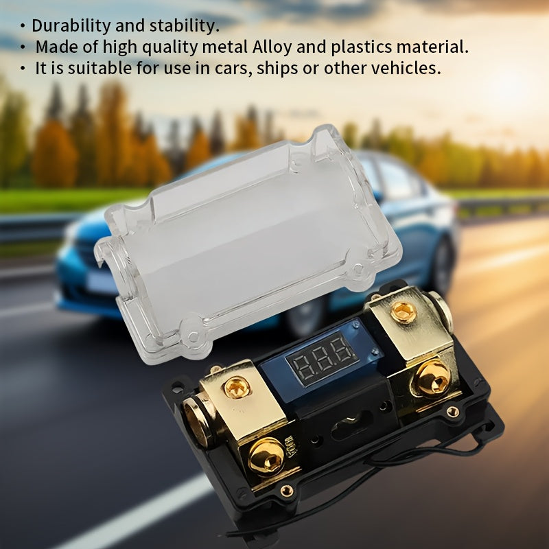 Car Audio Power Fuse Box With Display 150A Digital Circuit Breaker, Vehicle Audio Overload Protection Safety Device