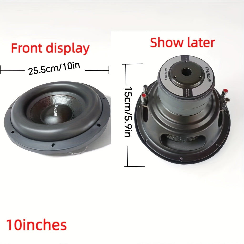 8"/10"/12" High-Power Car Subwoofer - Single or Dual Coil Design, Cannoneer Edge, 500W RMS Power Handling, Black Mesh Grille Cover, Perfect for Car Audio Upgrades & Heavy Bass, Bass Speaker Replacement | Mesh Grille Speaker |