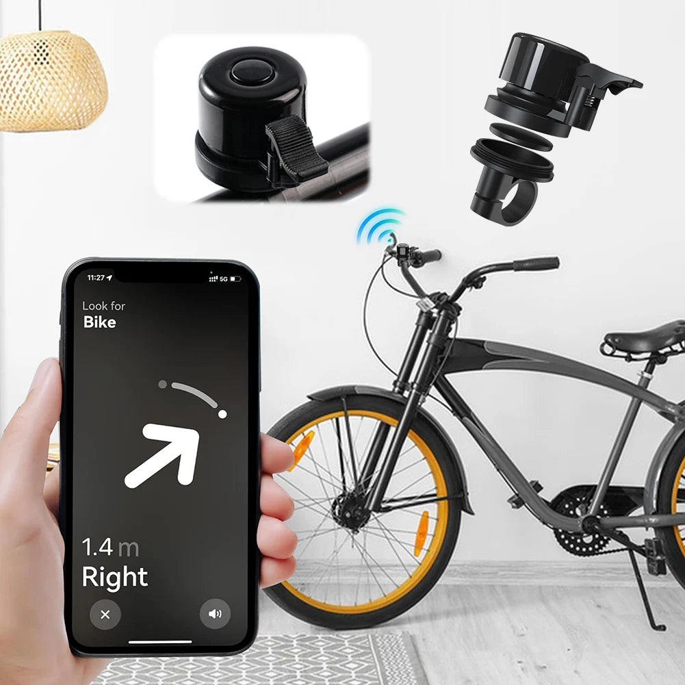 Bicycle Bell for Apple Airtag Bike Mount Bicycle Bell Waterproof Anti-Theft for Air Tag GPS Tracker under Bike Bell Holder