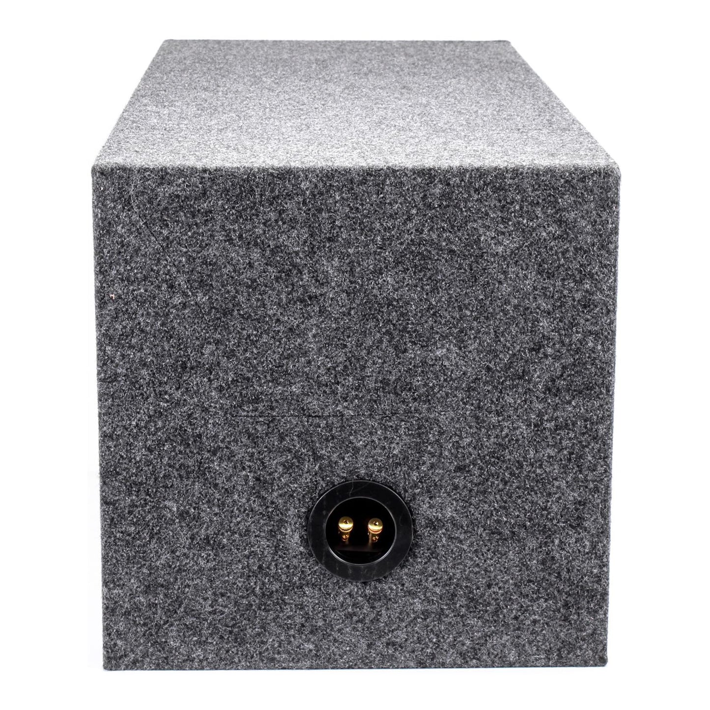 QPower 12 Inch Heavy-Duty Dual Sealed Carpet Covered Durable Car Audio Vehicle Subwoofer Enclosure Woofer Box, Charcoal Gray