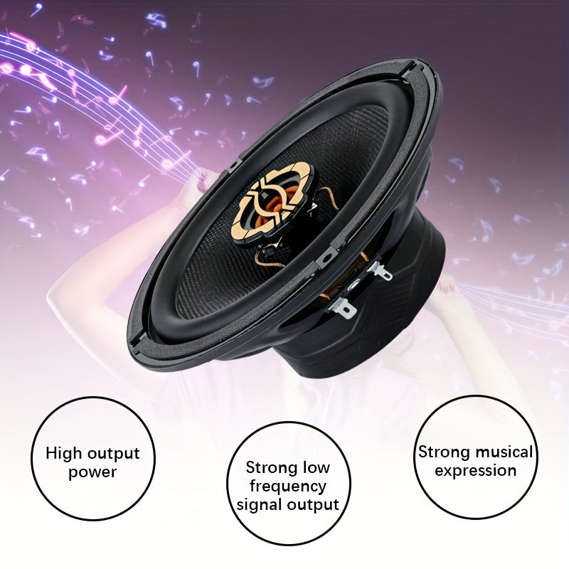 a pair 4-inch/5-inch/6.5-inch car high-mid-bass integrated car speaker - 600W/800W/1000W, 4 ohms, suitable for car audio modification