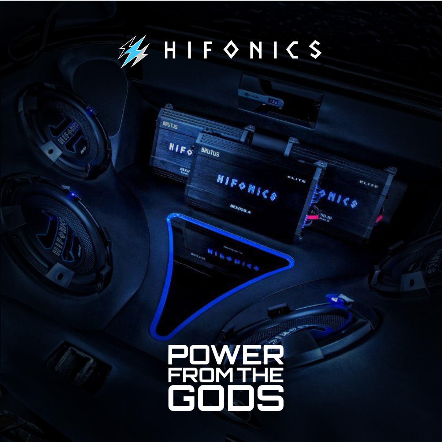 Hifonics BG-1900.1D Brutus Gamma Monoblock Super D Class 1900 Watt Car Audio Sound System Subwoofer Speaker Amp Amplifier with Bass Knob
