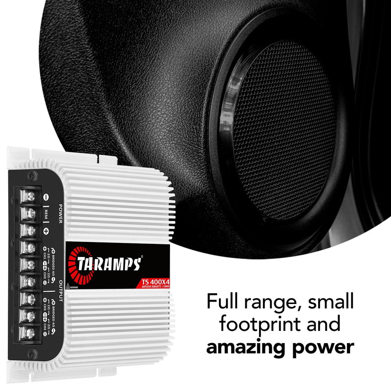 TS400X4 400W RMS 4 Channel Amplifier Ultra Compact Class D 2 Ohm Stable for Car Audio Systems Ships from USA