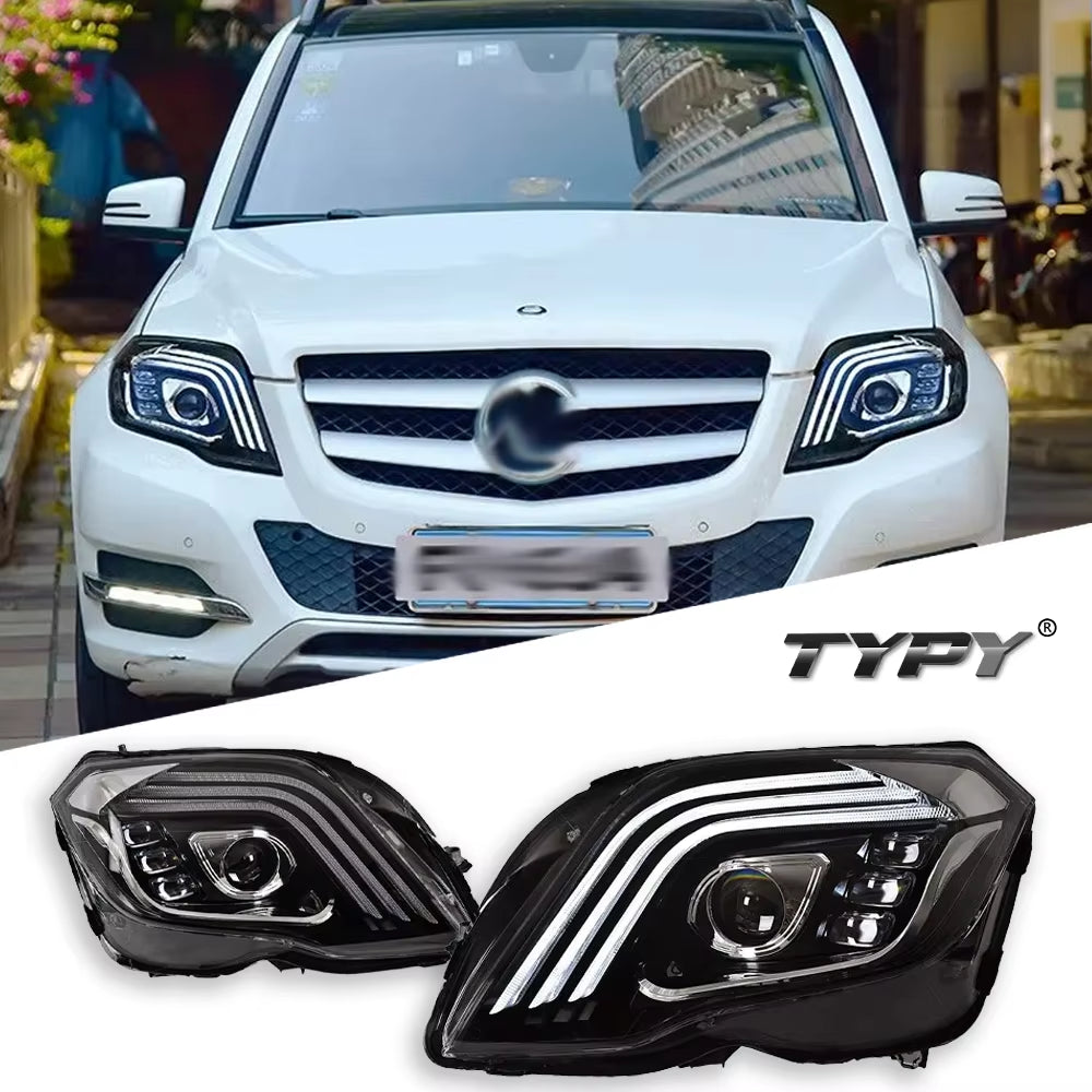 Car for Benz GLK X204 Headlights 2013-2015 Upgrade Modified to New DRL Dynamic Turn Signal LED Headlight Auto Accessories