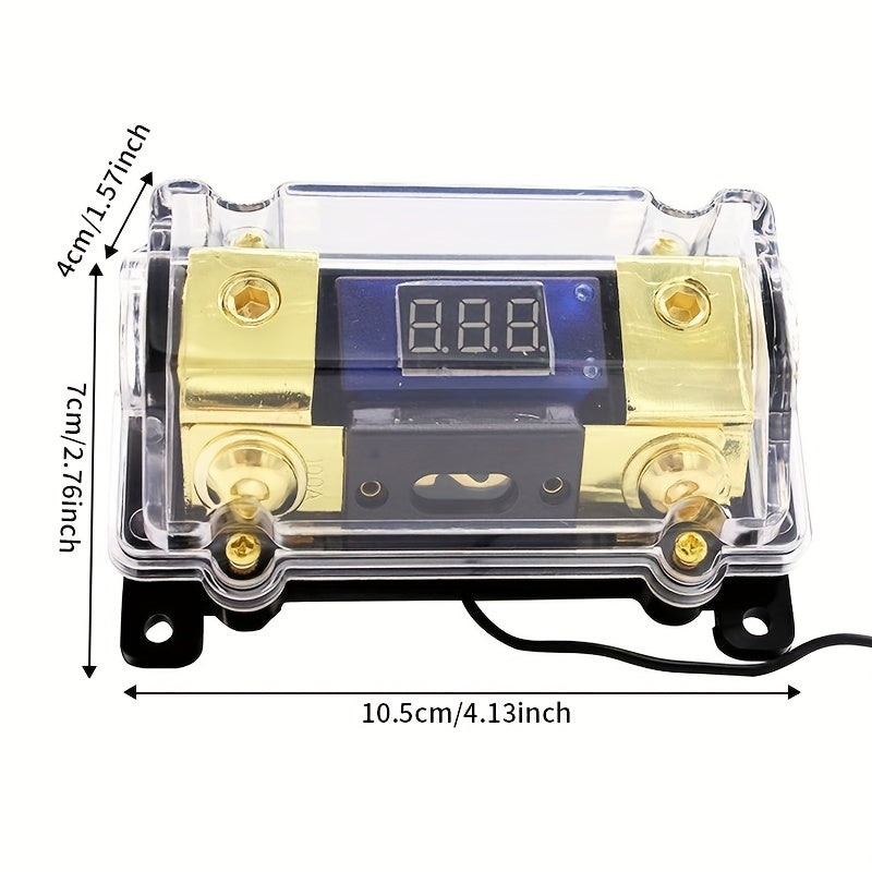 Car Audio Power Fuse Box With Display 150A Digital Circuit Breaker, Vehicle Audio Overload Protection Safety Device