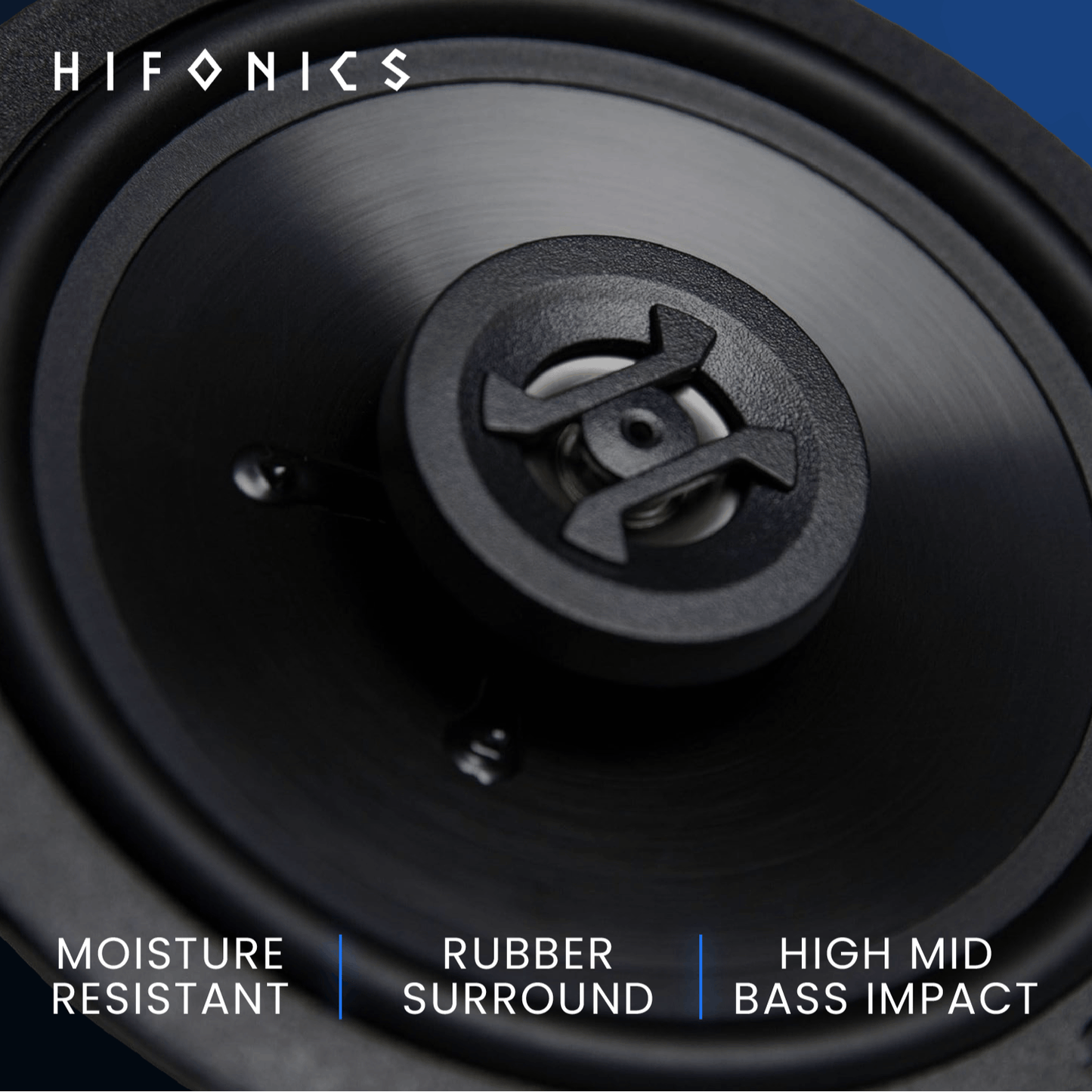 Hifonics Zeus 6.5 inch Shallow Mount Speakers, 3-Way 300-Watt Coaxial Car Audio Speakers, 2 Pair
