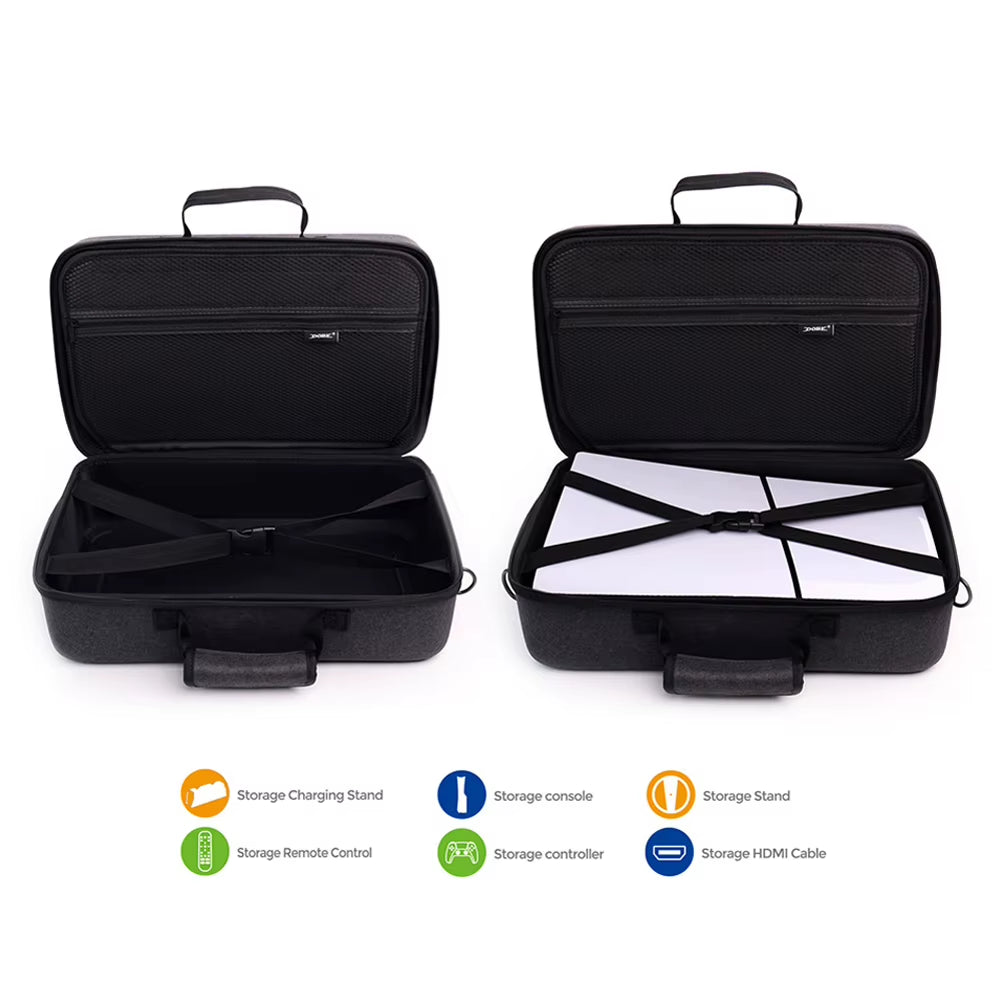 Hard Carrying Case for PS5 Slim Organizer Protective Case Large Capacity Storage Bag for Playstation 5 Slim Disc/Digital Edition