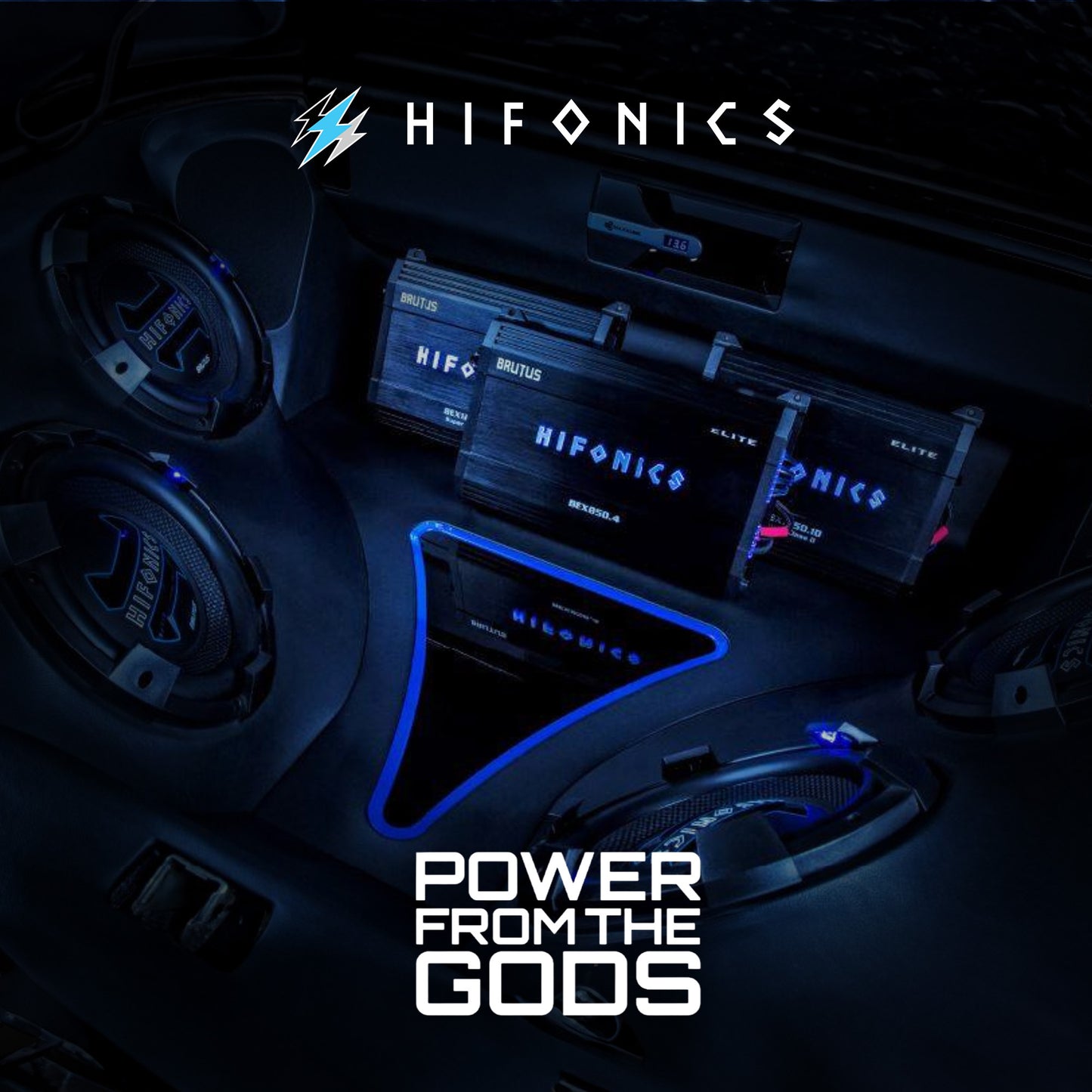 Hifonics Brutus Gamma Monoblock Super D Class Car Audio Sound System Subwoofer Speaker Amp Amplifier with Bass Knob