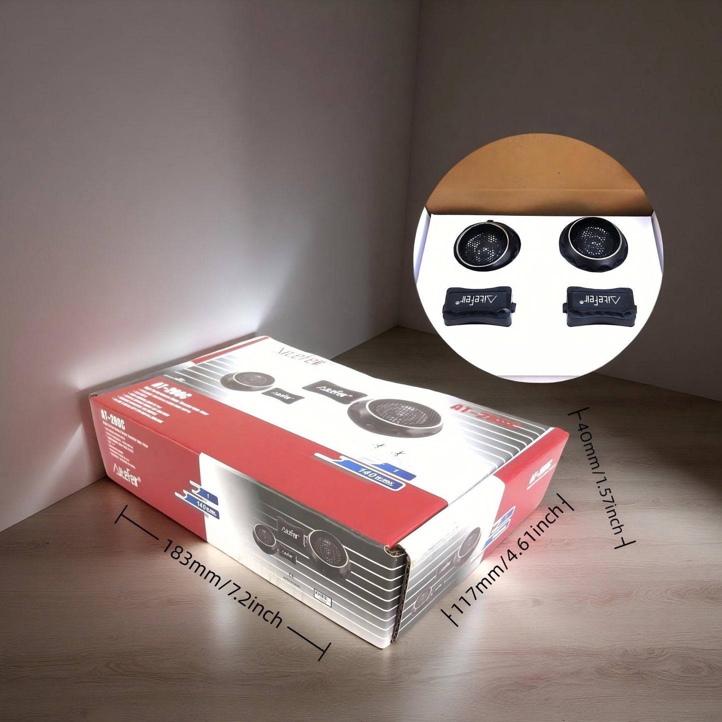 2pcs 280W Car Tweeters with Crossover Filter - Film Soft Dome Stereo Speakers, Balanced Sound Car Audio Speaker Boxes