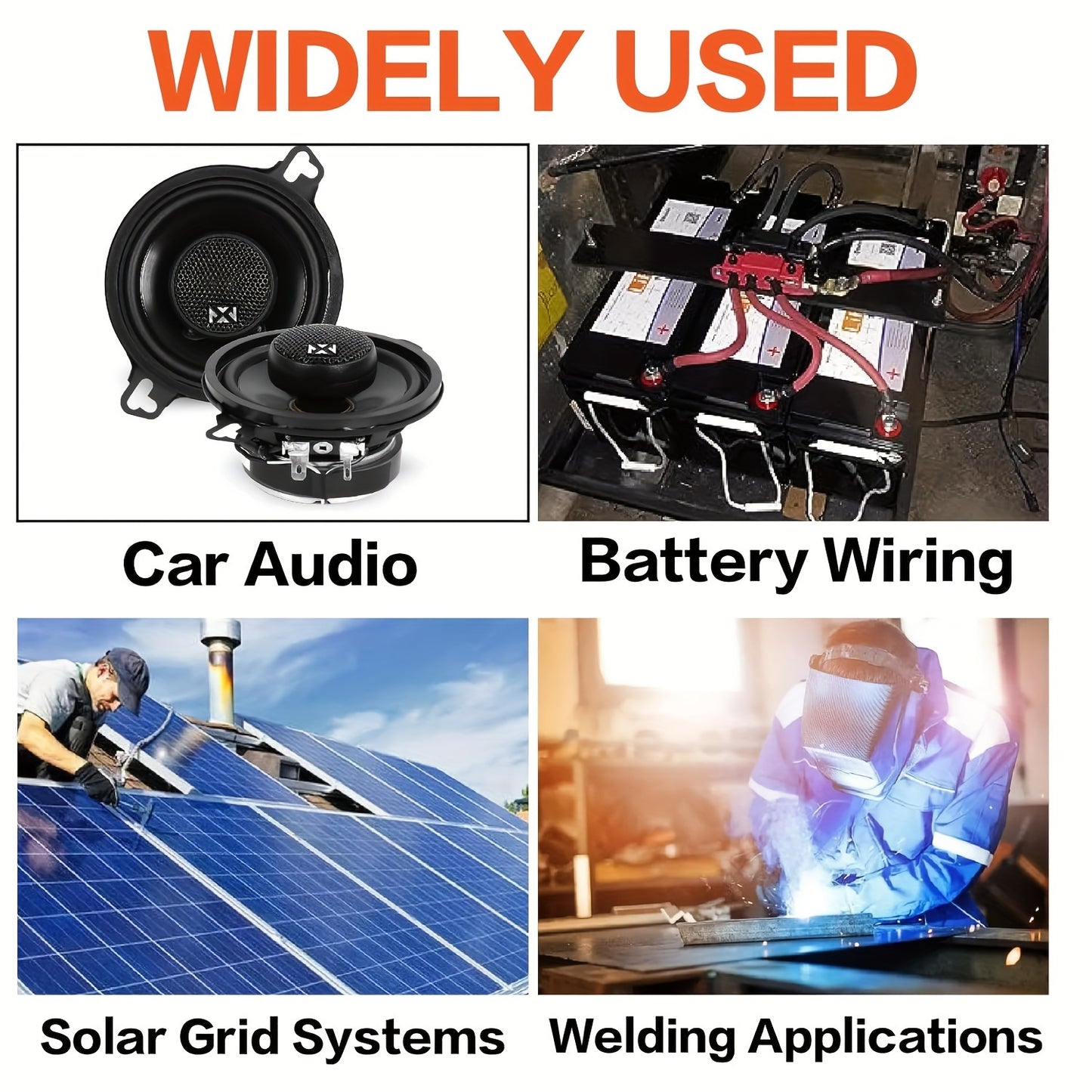 1/0 Gauge Wires (20 Feet Each - Red/black), (25 Feet Each - Red/black) Copper-clad Aluminum CCA - Primary Automotive Wires, Automotive Amplifier Power And Ground Cables, Car Audio Speaker Battery Cables, Solar, Automotive, RV