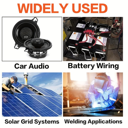 1/0 Gauge Wires (20 Feet Each - Red/black), (25 Feet Each - Red/black) Copper-clad Aluminum CCA - Primary Automotive Wires, Automotive Amplifier Power And Ground Cables, Car Audio Speaker Battery Cables, Solar, Automotive, RV