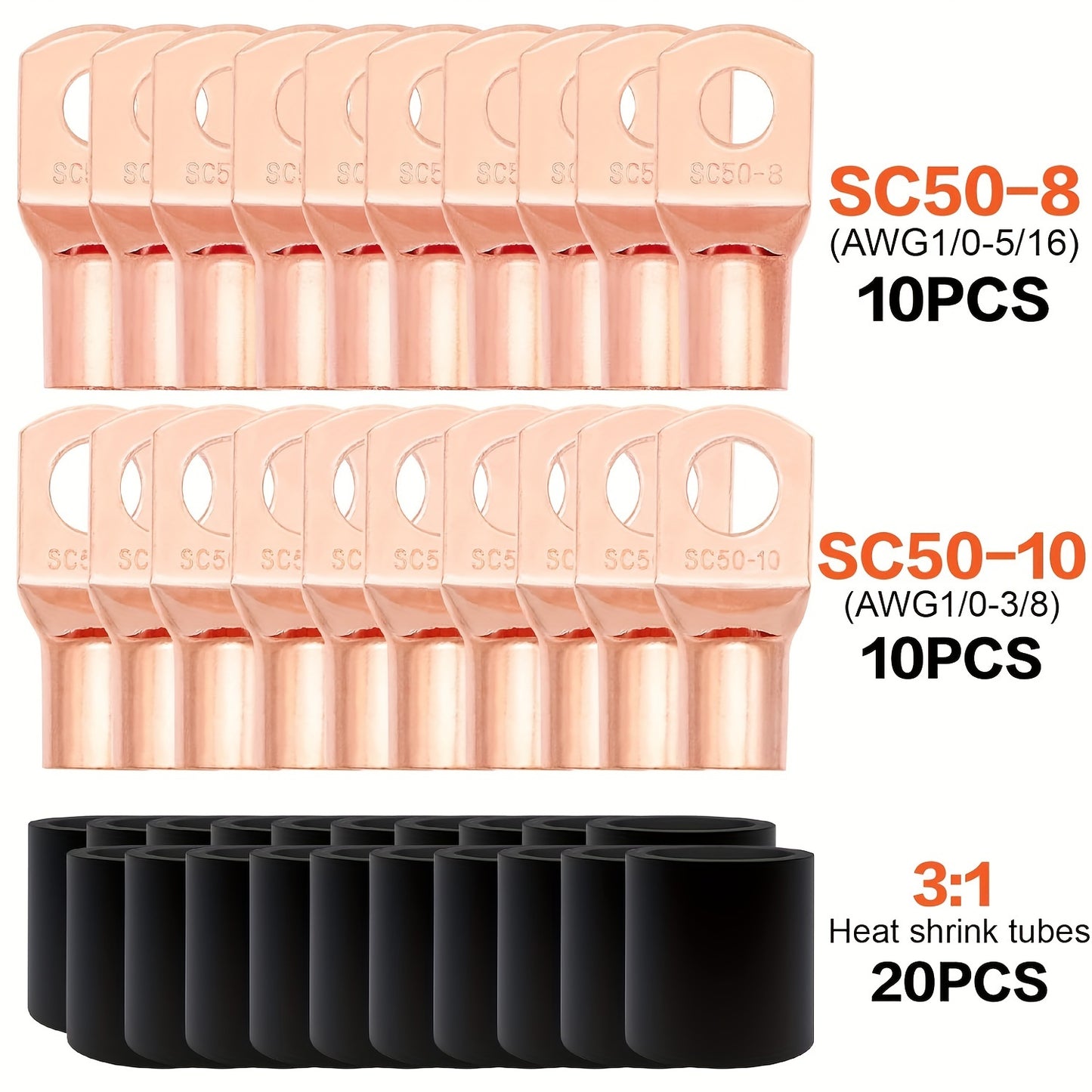 1/0 Gauge Wires (20 Feet Each - Red/black), (25 Feet Each - Red/black) Copper-clad Aluminum CCA - Primary Automotive Wires, Automotive Amplifier Power And Ground Cables, Car Audio Speaker Battery Cables, Solar, Automotive, RV