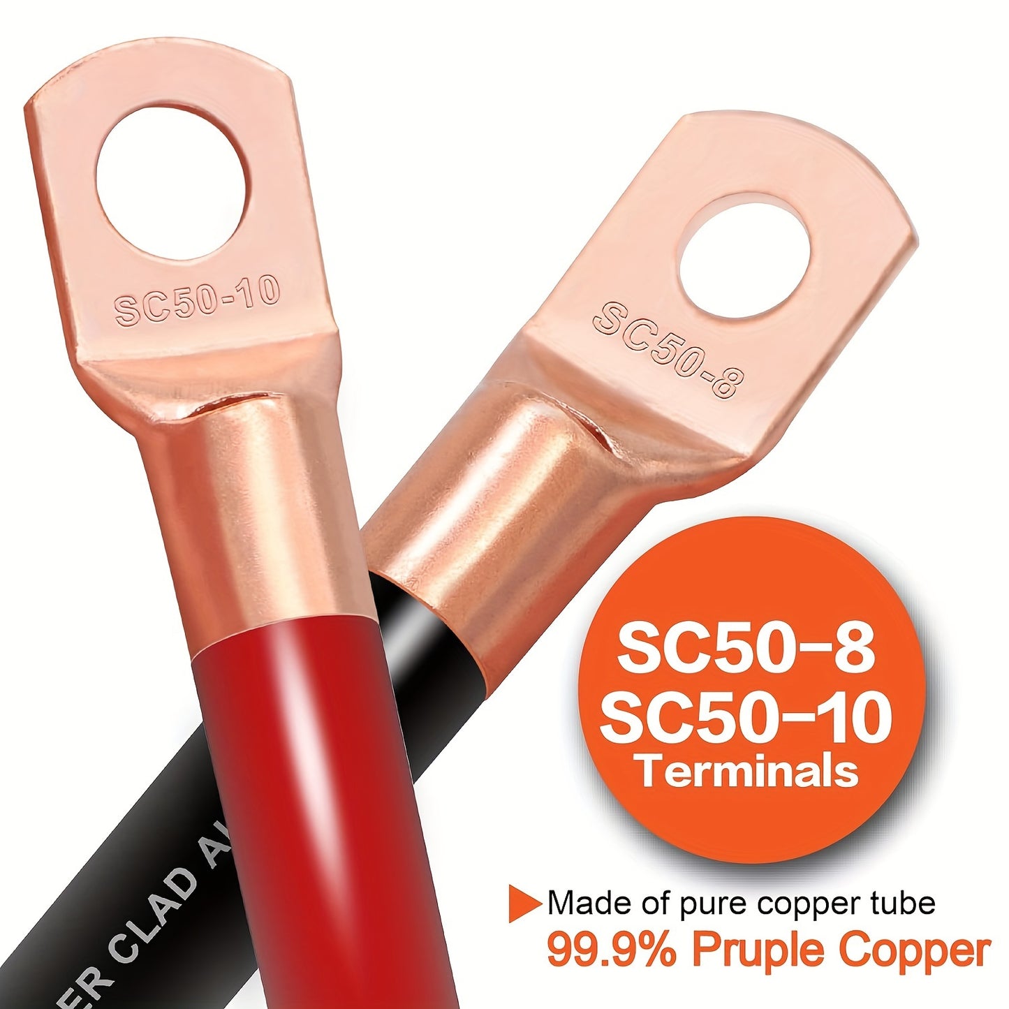 1/0 Gauge Wires (20 Feet Each - Red/black), (25 Feet Each - Red/black) Copper-clad Aluminum CCA - Primary Automotive Wires, Automotive Amplifier Power And Ground Cables, Car Audio Speaker Battery Cables, Solar, Automotive, RV