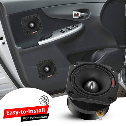 5 CORE Tweeters Speakers Car Audio Pair 600W Combined Peak 4 Ohm 3.5 Inch Aluminum Super Bullet Tuiters para Sonido para Carro - TW BLT 150 BLK Pair