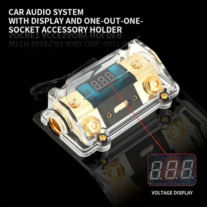Car Audio Power Fuse Box With Display 150A Digital Circuit Breaker, Vehicle Audio Overload Protection Safety Device