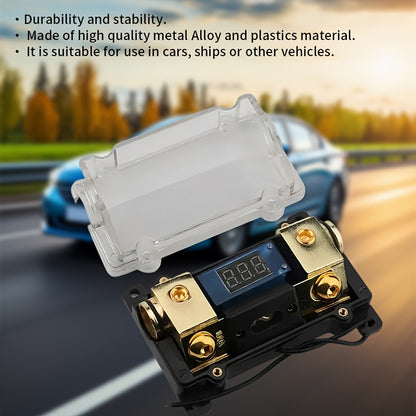 Car Audio Power Fuse Box With Display 150A Digital Circuit Breaker, Vehicle Audio Overload Protection Safety Device