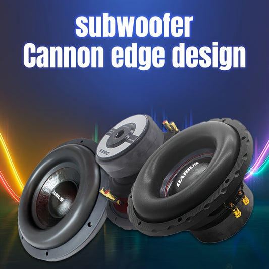8"/10"/12" High-Power Car Subwoofer - Single or Dual Coil Design, Cannoneer Edge, 500W RMS Power Handling, Black Mesh Grille Cover, Perfect for Car Audio Upgrades & Heavy Bass, Bass Speaker Replacement | Mesh Grille Speaker |