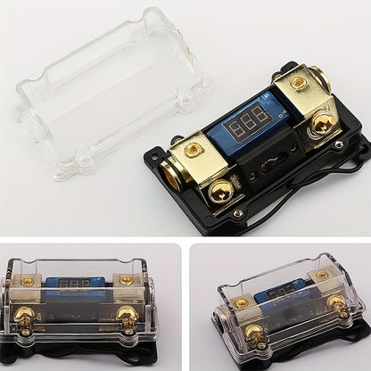 Car Audio Power Fuse Box With Display 150A Digital Circuit Breaker, Vehicle Audio Overload Protection Safety Device