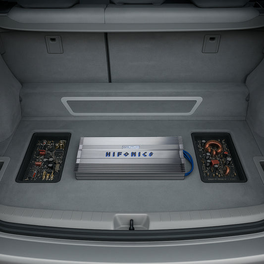 Hifonics Brutus Gamma Monoblock Super D Class Car Audio Sound System Subwoofer Speaker Amp Amplifier with Bass Knob