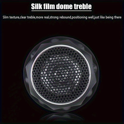 2pcs 280W Car Tweeters with Crossover Filter - Film Soft Dome Stereo Speakers, Balanced Sound Car Audio Speaker Boxes