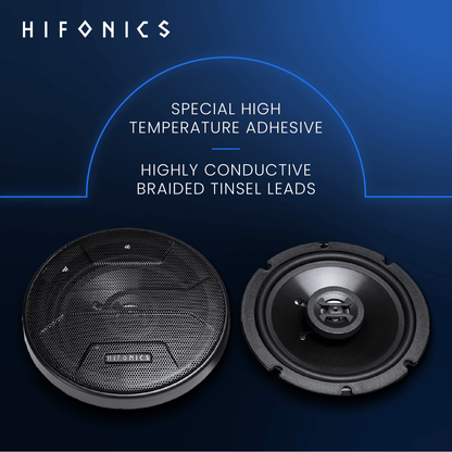 Hifonics Zeus 6.5 inch Shallow Mount Speakers, 3-Way 300-Watt Coaxial Car Audio Speakers, 2 Pair