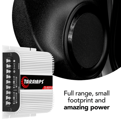TS400X4 400W RMS 4 Channel Amplifier Ultra Compact Class D 2 Ohm Stable for Car Audio Systems Ships from USA