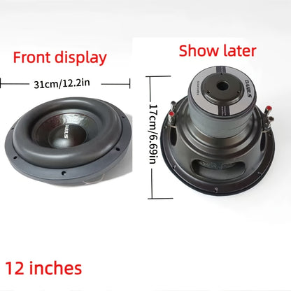 8"/10"/12" High-Power Car Subwoofer - Single or Dual Coil Design, Cannoneer Edge, 500W RMS Power Handling, Black Mesh Grille Cover, Perfect for Car Audio Upgrades & Heavy Bass, Bass Speaker Replacement | Mesh Grille Speaker |