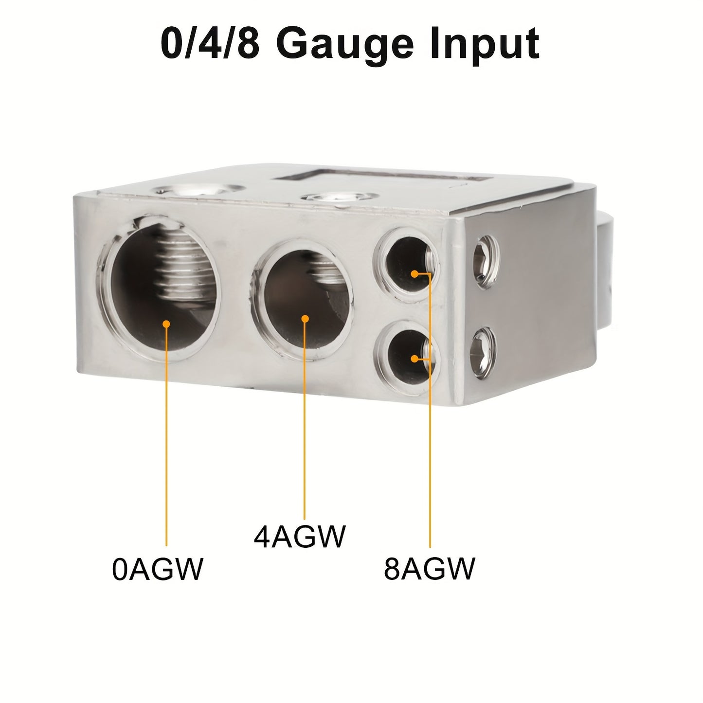 2pcs Digital Car Battery Terminal Connectors, DC 12-24V 0/2/4/8/10 Gauge Positive Negative, for Car Audio, Marine, Truck
