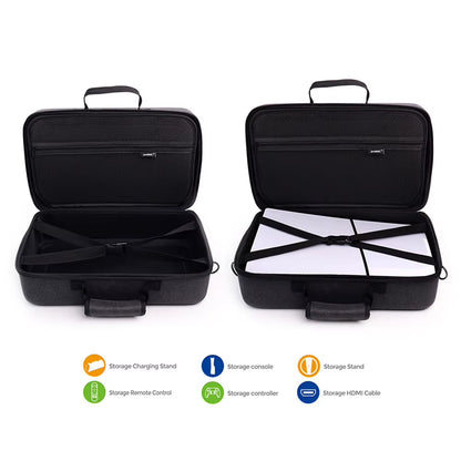 Hard Carrying Case for PS5 Slim Organizer Protective Case Large Capacity Storage Bag for Playstation 5 Slim Disc/Digital Edition