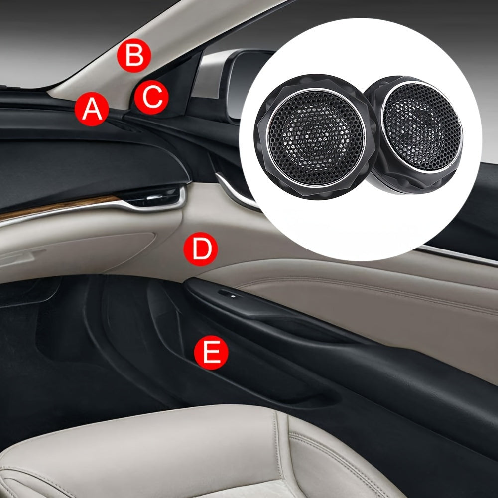 2pcs 280W Car Tweeters with Crossover Filter - Film Soft Dome Stereo Speakers, Balanced Sound Car Audio Speaker Boxes